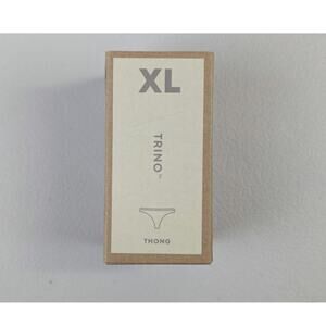 NWT allbirds Trino Thong Underwear Panties Womens XL Cream Wheat Wool Blend